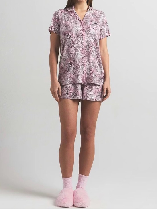 SKIMS Other - SKIMS Sleep Bloom Mini Multi Animal Print Short Sleeve Set